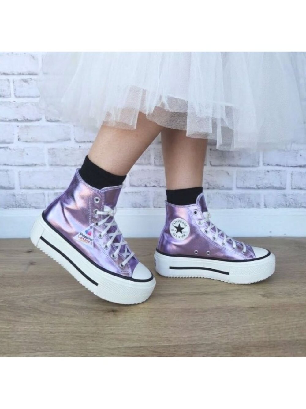 ⭐Converse Chuck Taylor All Star Lift Double Stack Purple 7.5 Women Shoes A15163C